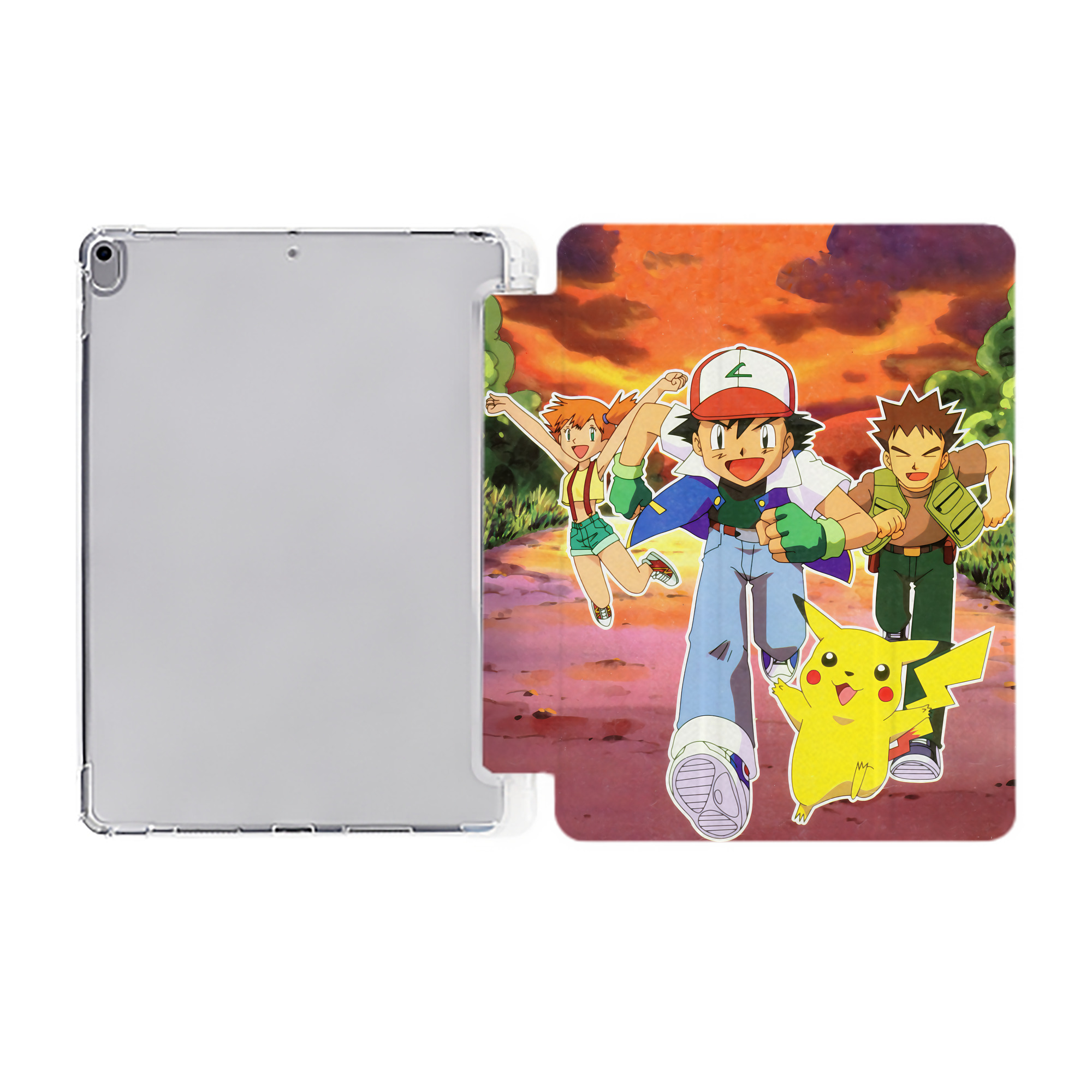 （画像用） ポケットモンスター Pokémon IPad ケース ペン収納付き 三つ折りスタンド PUレザー×シリコン 対応機種9.5/10.5/10.9インチ